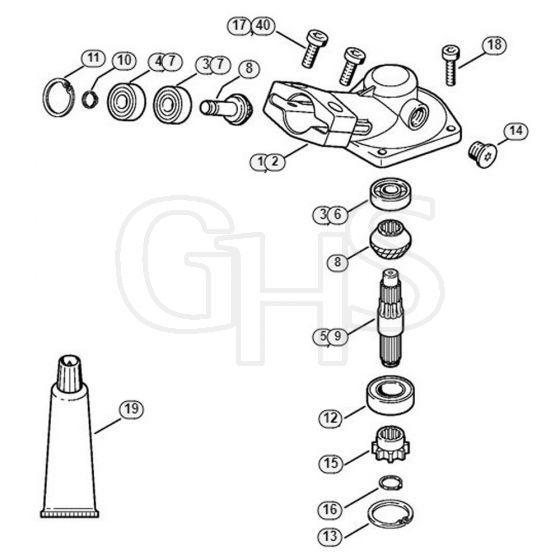 Genuine Stihl HL75 / Q - Angle drive 30° (24.2005)