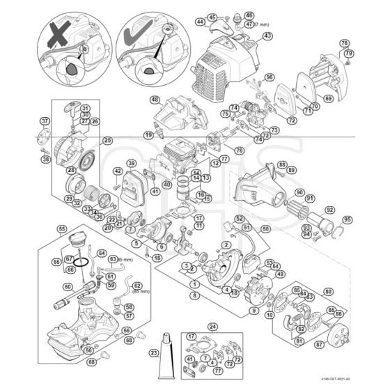 Genuine Stihl HL92 C-E / B - Engine up to Serial Number 514159667