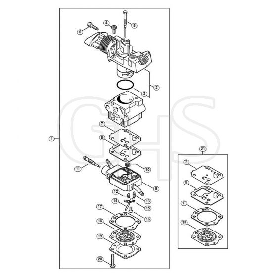 Genuine Stihl HL92 C-E / D - Carburettor RC2-S243 up to Serial Number 514159667