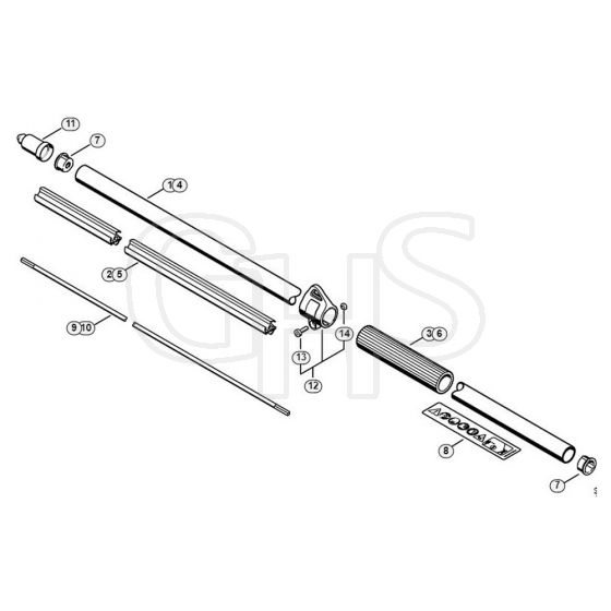 Genuine Stihl HL92 C-E / E - Drive Tube Assembly