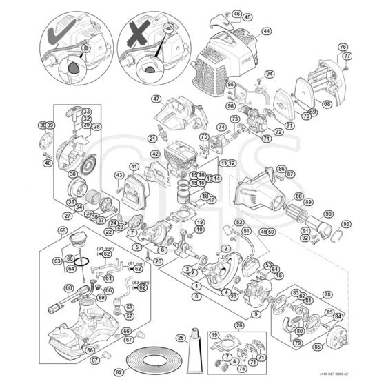 Genuine Stihl HL92 KC-E / A - Engine from Serial Number 517128941