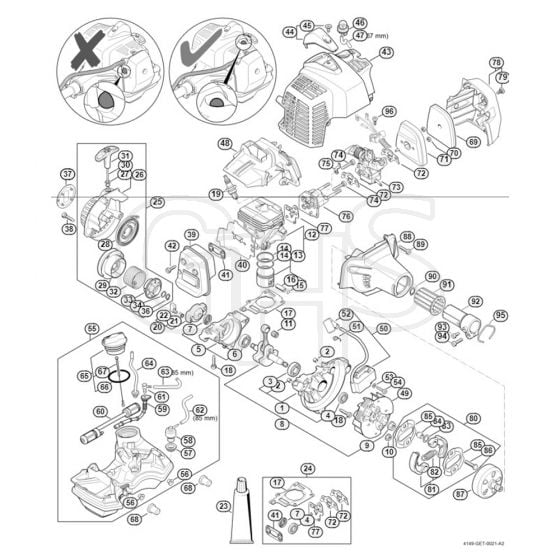 Genuine Stihl HL92 KC-E / B - Engine up to Serial Number 514159667