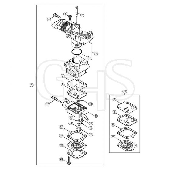 Genuine Stihl HL92 KC-E / D - Carburettor RC2-S243 up to Serial Number 514159667