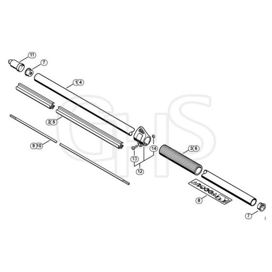 Genuine Stihl HL92 KC-E / E - Drive Tube Assembly