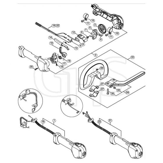 Genuine Stihl HL94 C-E / G - Control Handle