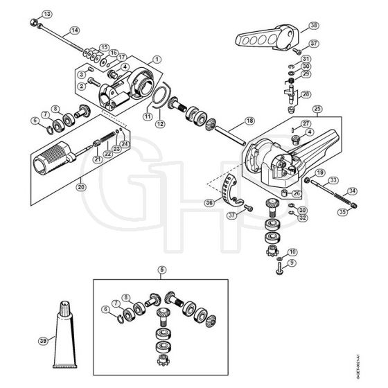 Genuine Stihl HL95 K / M - Angle Drive, Adjustable Thru 135°