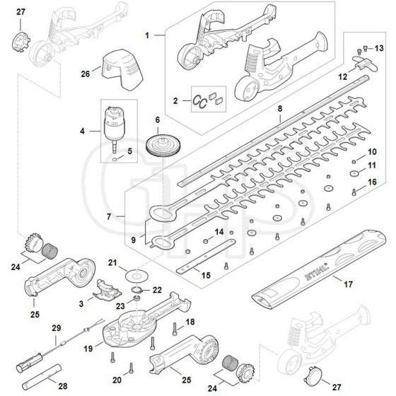 Stihl HLA56 - Powerhead - Parts Diagram