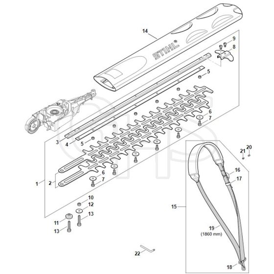 Stihl HLA66 - Cutter Bar - Parts Diagram