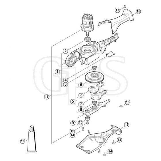 Genuine Stihl HLA85 / E - Gear Head, Electric Motor