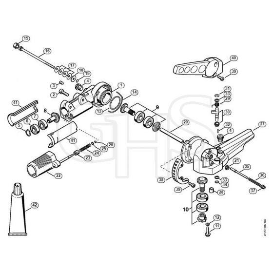 Genuine Stihl HLE71 K / C - Angle Drive, Adjustable Thru 125°