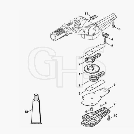 Genuine Stihl HL-KM 135 / C - Blade drive gear, adjustable thru 135°