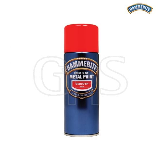 Hammerite Direct to Rust Smooth Finish Aerosol Red 400ml - 5092967