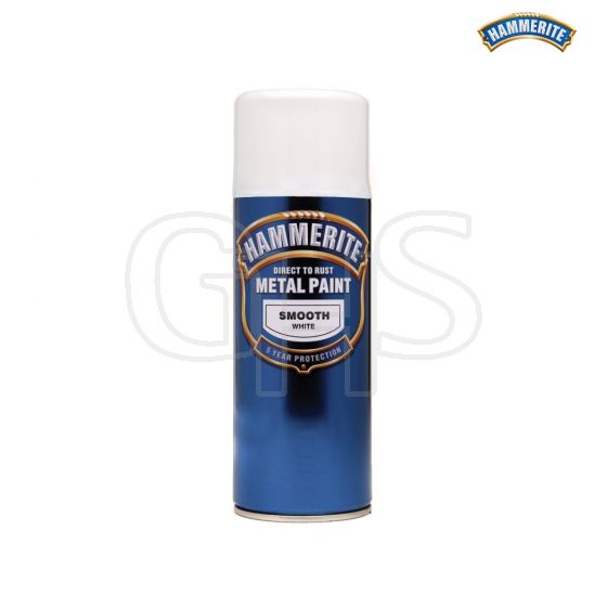 Hammerite Direct to Rust Smooth Finish Aerosol White 400ml - 5084782