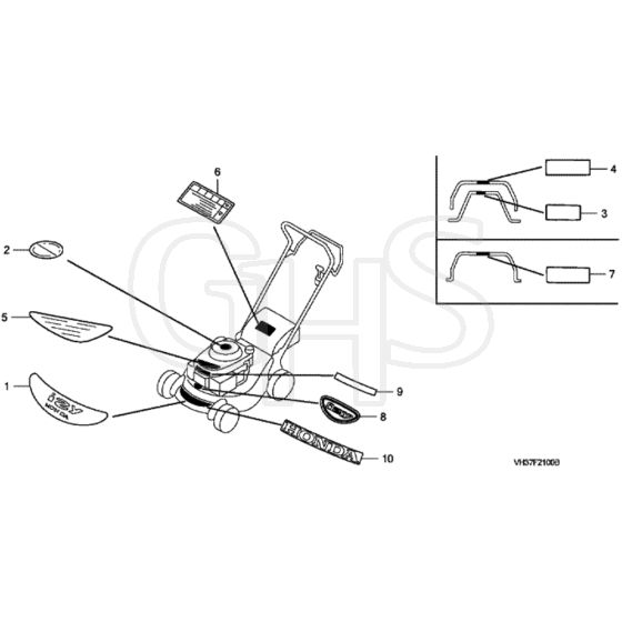 Honda HRG415C2 (IZY) - PDEE/A - MABF 1000001-1099999 Label 2 Diagram