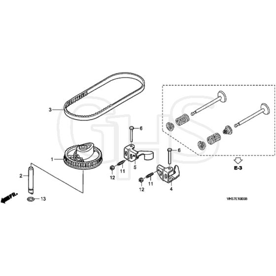 Honda HRG415C2 (IZY) - SDEE/A - MABF 1100001-1399999 Camshaft Pulley Diagram