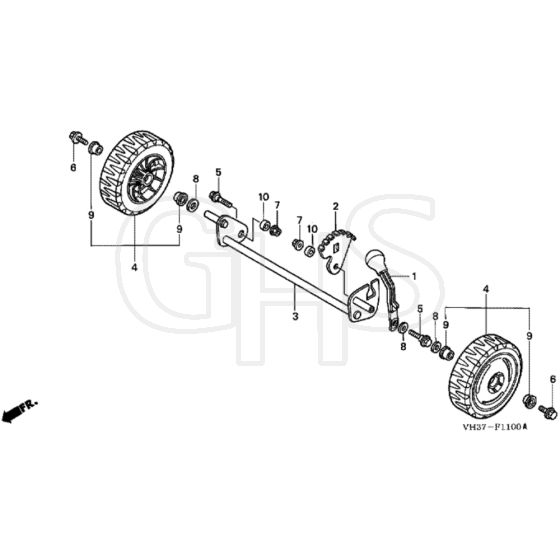 Honda HRG415C2 (IZY) - SDEE/A - MABF 1100001-1399999 Front Wheel Diagram