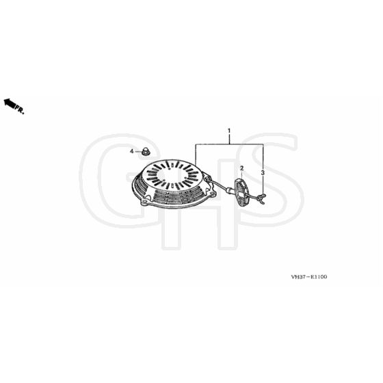 Honda HRG415C2 (IZY) - SDEE/A - MABF 1100001-1399999 Recoil Starter Diagram