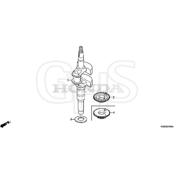 Honda HRG416C1 - PKEH -  Crankshaft Diagram