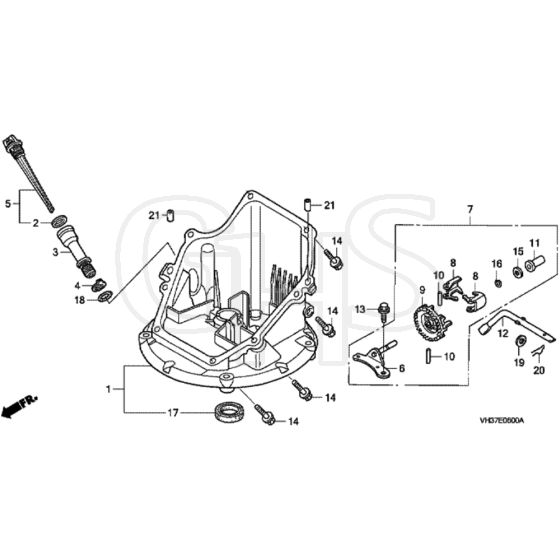 Honda HRG465C2 - PDEE/A - MADF 1100001-1399999 Oil Pan Diagram