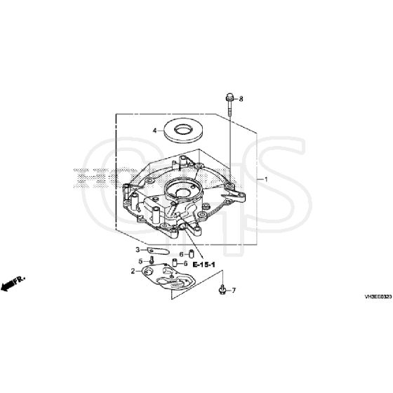 Honda HRG466C1 - SKEH -  Crankcase Cover Diagram