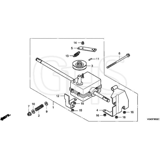 Honda HRG536C1 - SDTA - MZCG 6300001-6399999 Transmission (SDEA, SDFA, SDTA) Diagram