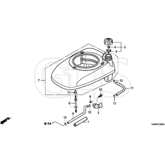 Honda HRG536C6 - SDEA - MZCG 7660001- Fan Cover Diagram