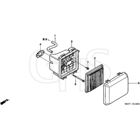 Honda HRX426C - QXE - MATF 1030001- Air Cleaner Diagram