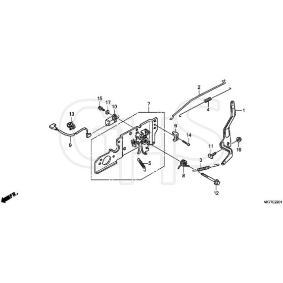 Honda HRX476C1 - PKEE - MASF 1130001- Control Diagram