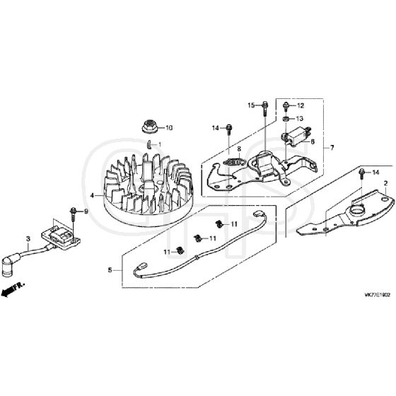 Honda HRX476C2 - HYEH -  Flywheel Diagram