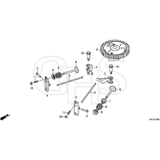 Honda HRX476C2 - QYEH -  Camshaft Diagram