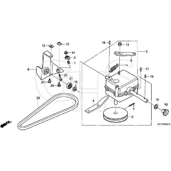 Honda HRX476C2 - QYEH -  Transmission Diagram