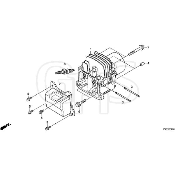 Honda HRX476C2 - VYEH -  Cylinder Head Diagram