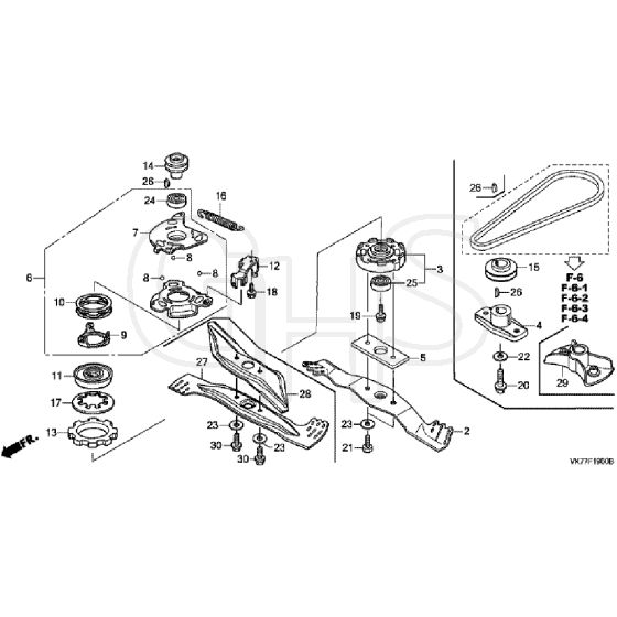 Honda HRX476C2 - VYEH -  Rotary Blade Diagram