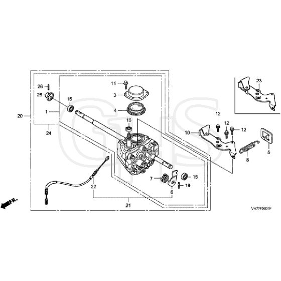 Honda HRX537C6 - HYEA -  Transmission Diagram