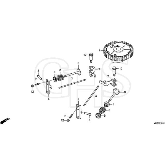 Honda HRX537C6 - VYEA -  Camshaft Diagram