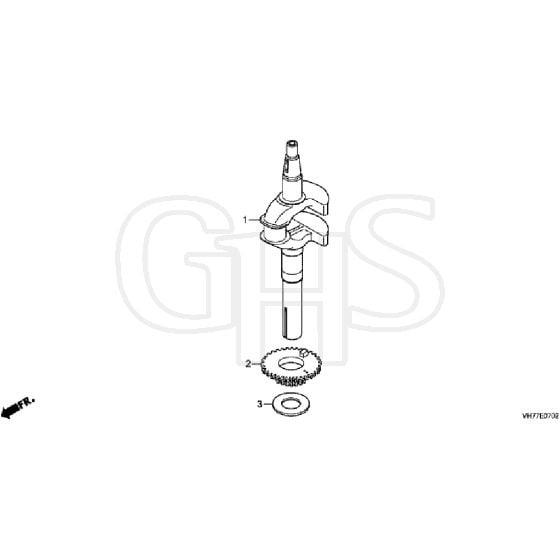 Honda HRX537C6 - VYEA -  Crankshaft Diagram