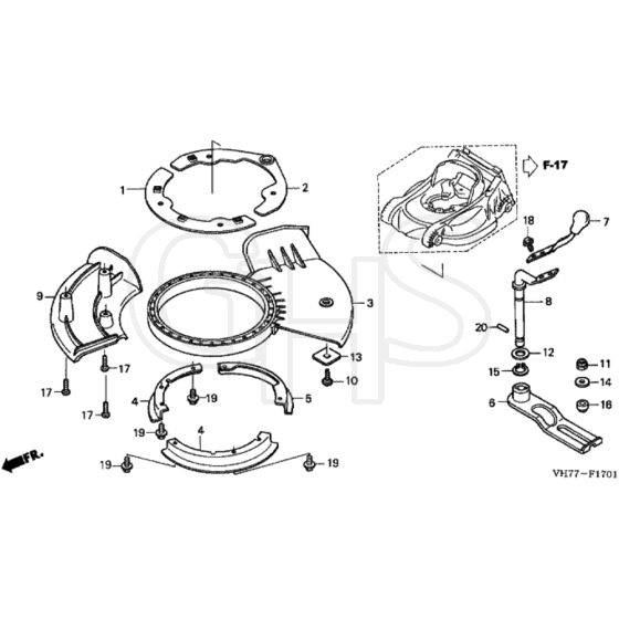 Honda HRX537C - HXE - MAGA 1000001-1299999 Shutter Diagram