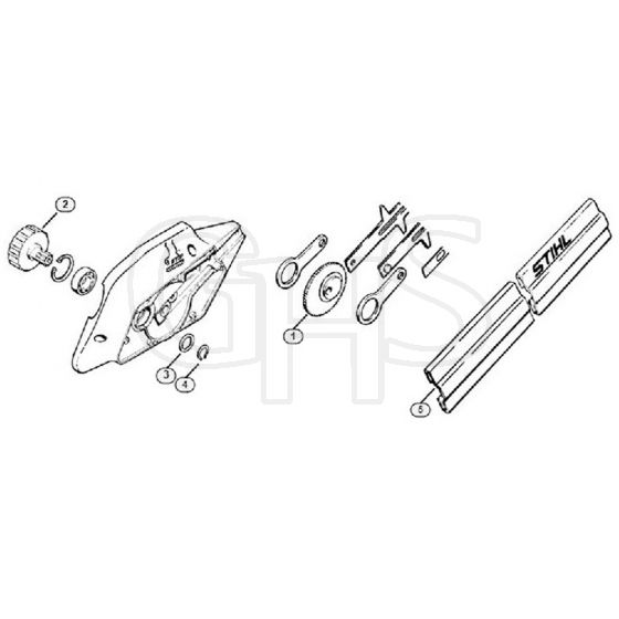 Genuine Stihl HS242 / E - HS 242 Gearbox housing, Blade