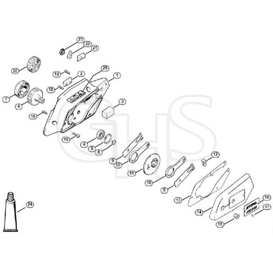 Genuine Stihl HS246 / A - HS 246 Gearbox Housing