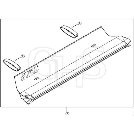 Genuine Stihl HS45 2-MIX / T - Catcher Blade