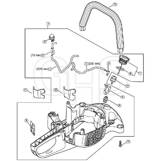 Genuine Stihl HS46 / H - Handle Housing, Fuel Tank