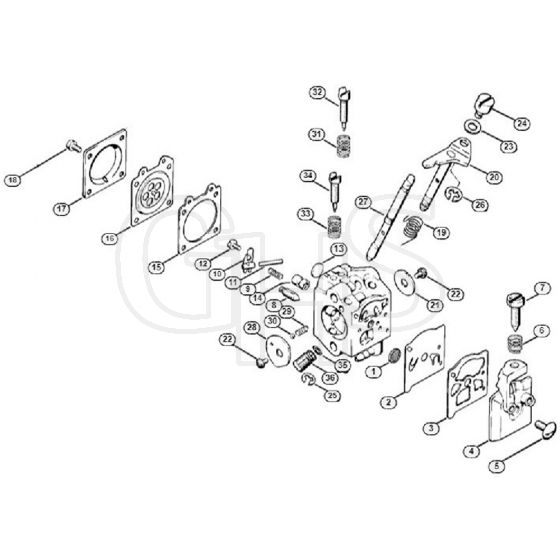 Genuine Stihl HS60 / E - Carburetor Walbro