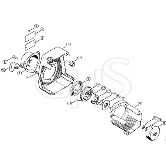 Genuine Stihl HS61 / B - Rewind Starter