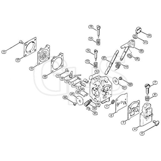 Genuine Stihl HS61 / E - Carburetor Walbro