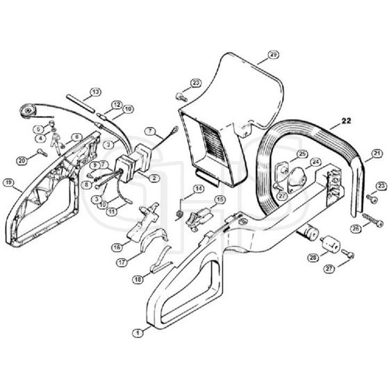 Genuine Stihl HS61 / F - Handle