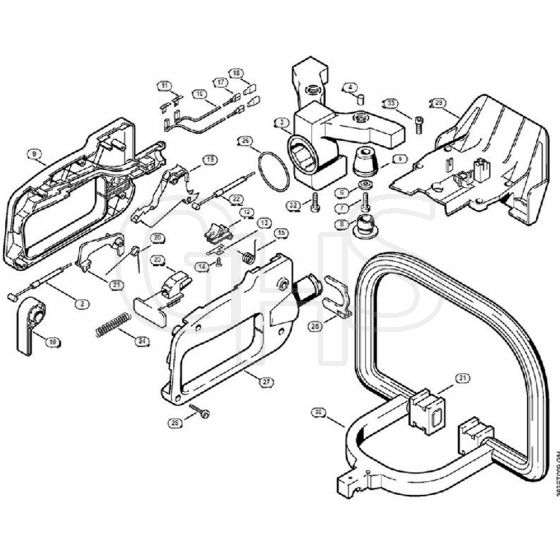 Genuine Stihl HS74 / J - Control Handle HS 74