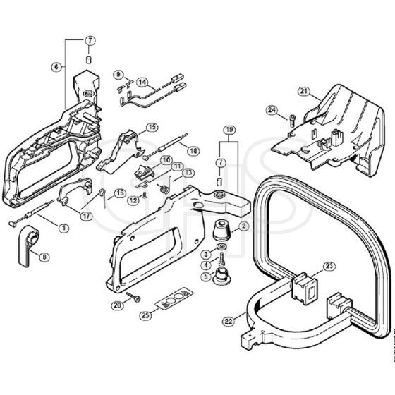 Genuine Stihl HS75 / K - Control Handle HS 75