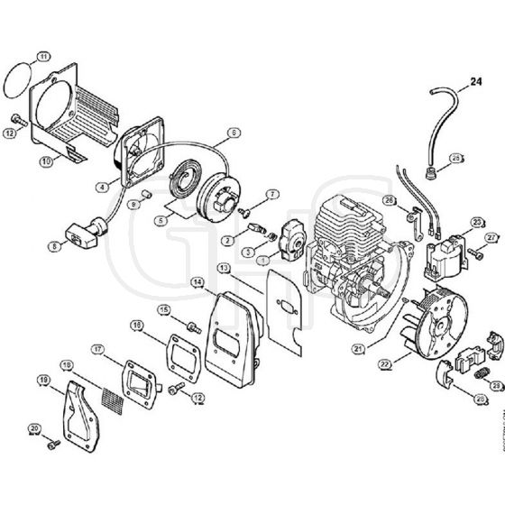 Genuine Stihl HS76 / B - Rewind Starter, Ignition System | GHS