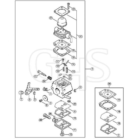 Genuine Stihl HS80 / D - Carburettor C1Q-S42