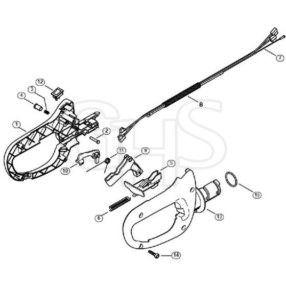 Genuine Stihl HS81 R / J - Control Handle HS 81